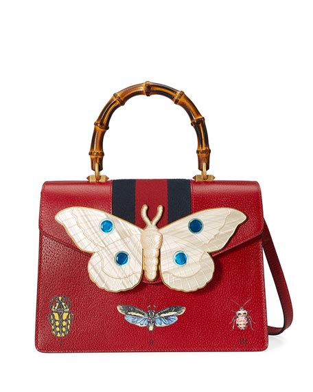 gucci falena medium moth top-handle bag with blue red web|Gucci Falena Medium Moth Top.